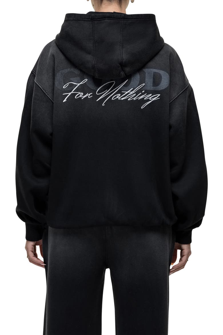 Alaska Black Zip Hoodie, Alternate, color, Black