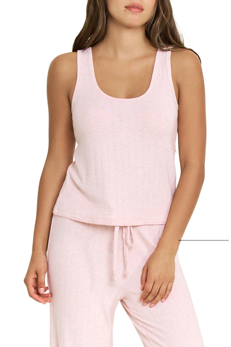 Cloud Modal Rib Tank, Main, color, HEATHER ROSE QUARTZ