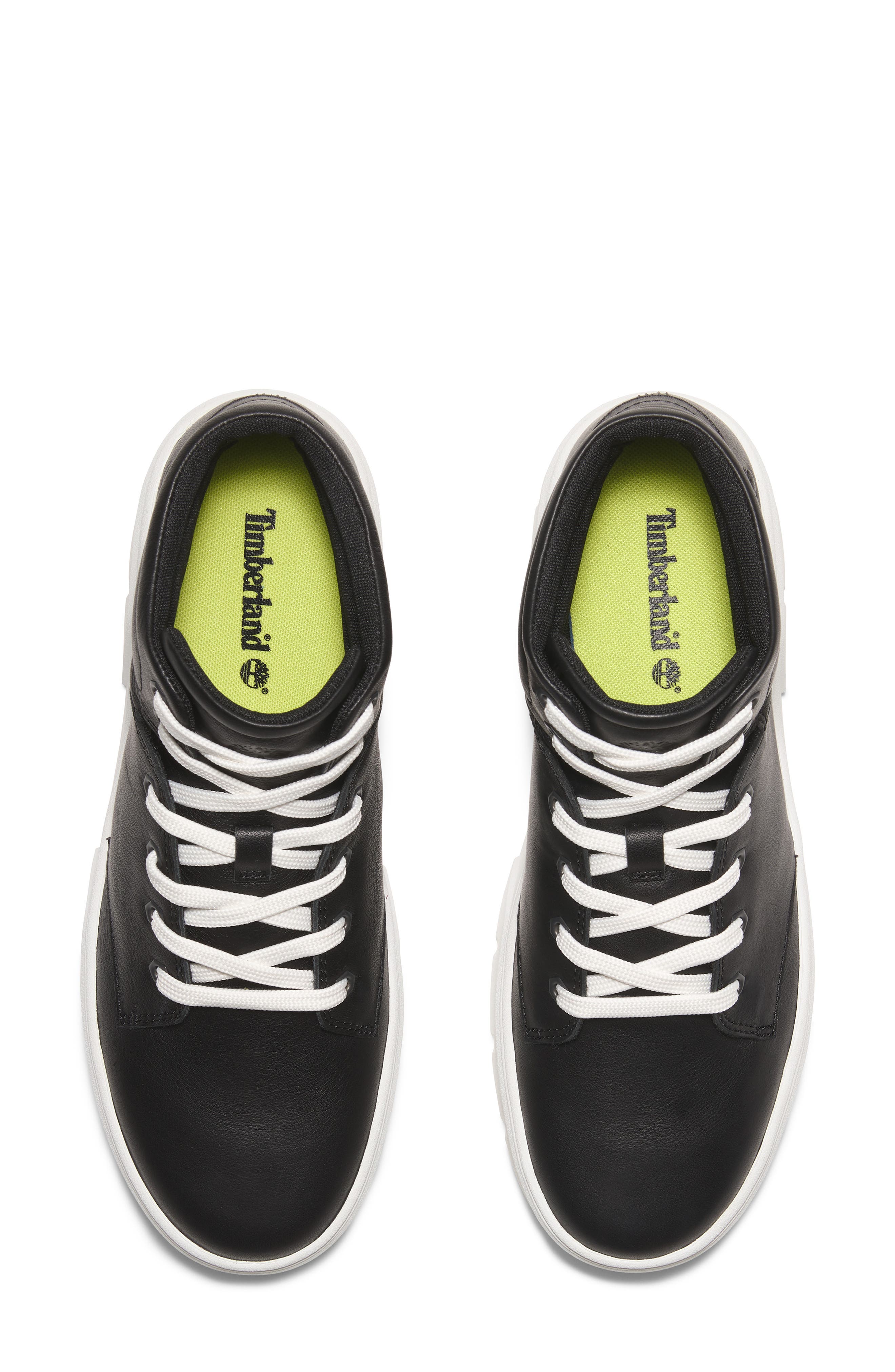 Timberland Laurel High Top Platform Sneaker, Alternate, color, Black Full Grain