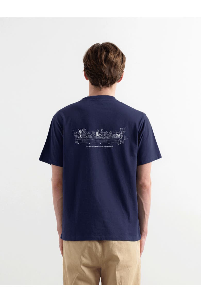 Banquet Hall Print T-Shirt, Alternate, color, Plain Navy