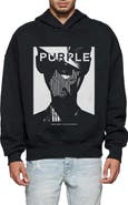 PURPLE BRAND Oversize Heavyweight Fleece Graphic Hoodie