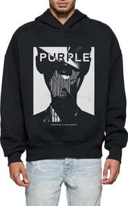 PURPLE BRAND Oversize Heavyweight Fleece Graphic Hoodie