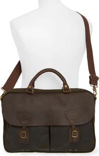 Barbour Waxed Leather Briefcase | Nordstrom