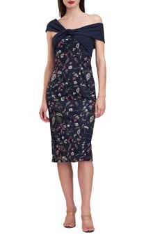 JS Collections Jeanne Sequin Embellished Asymmetric Cocktail Dress