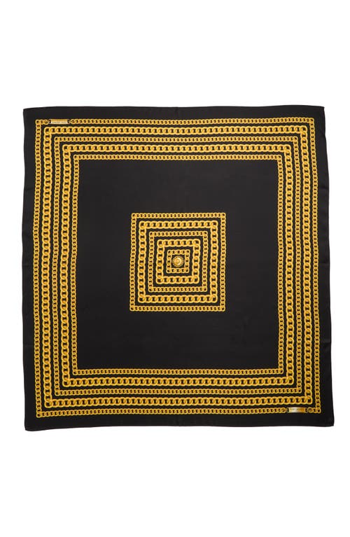 KURT GEIGER KURT GEIGER LONDON LARGE CHAIN STRIPE SILK SQUARE SCARF 