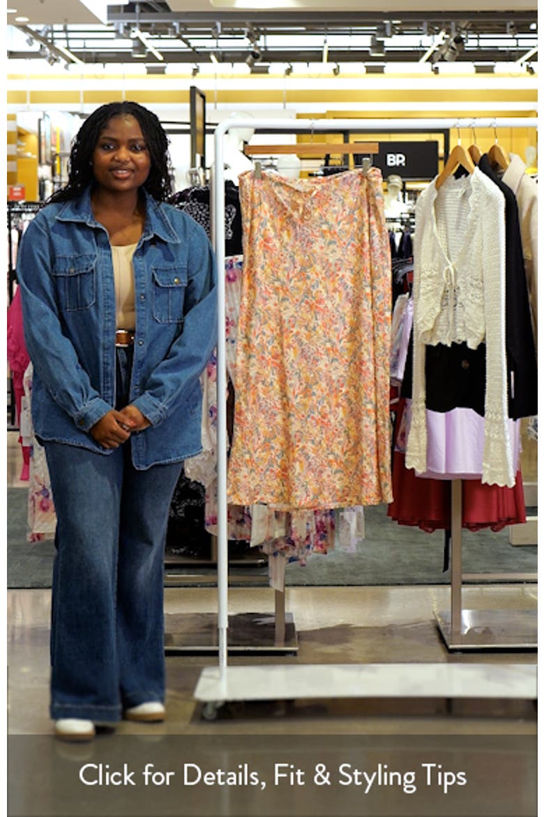 Avery Floral Drawstring Midi Skirt video