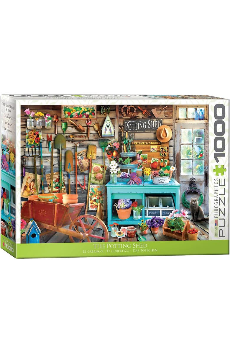 Eurographics The Potting Shed 1000 Piece Puzzle, Main, color, Multicolored