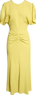 Victoria Beckham Bela Ruched Midi Dress
