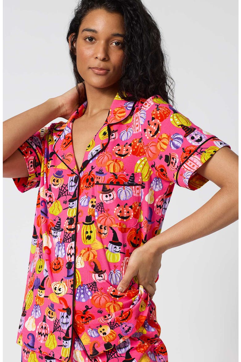 Print Short Pajamas, Alternate, color, PUMPKIN PATCH PARTY
