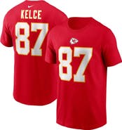 Nike Men's Nike Travis Kelce Red Kansas City Chiefs Player Name & Number T-Shirt
