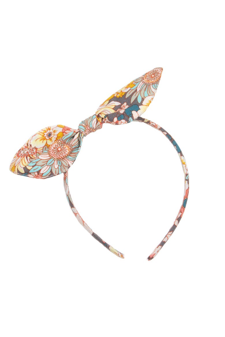 Bow Headband, Main, color, Teal Multi