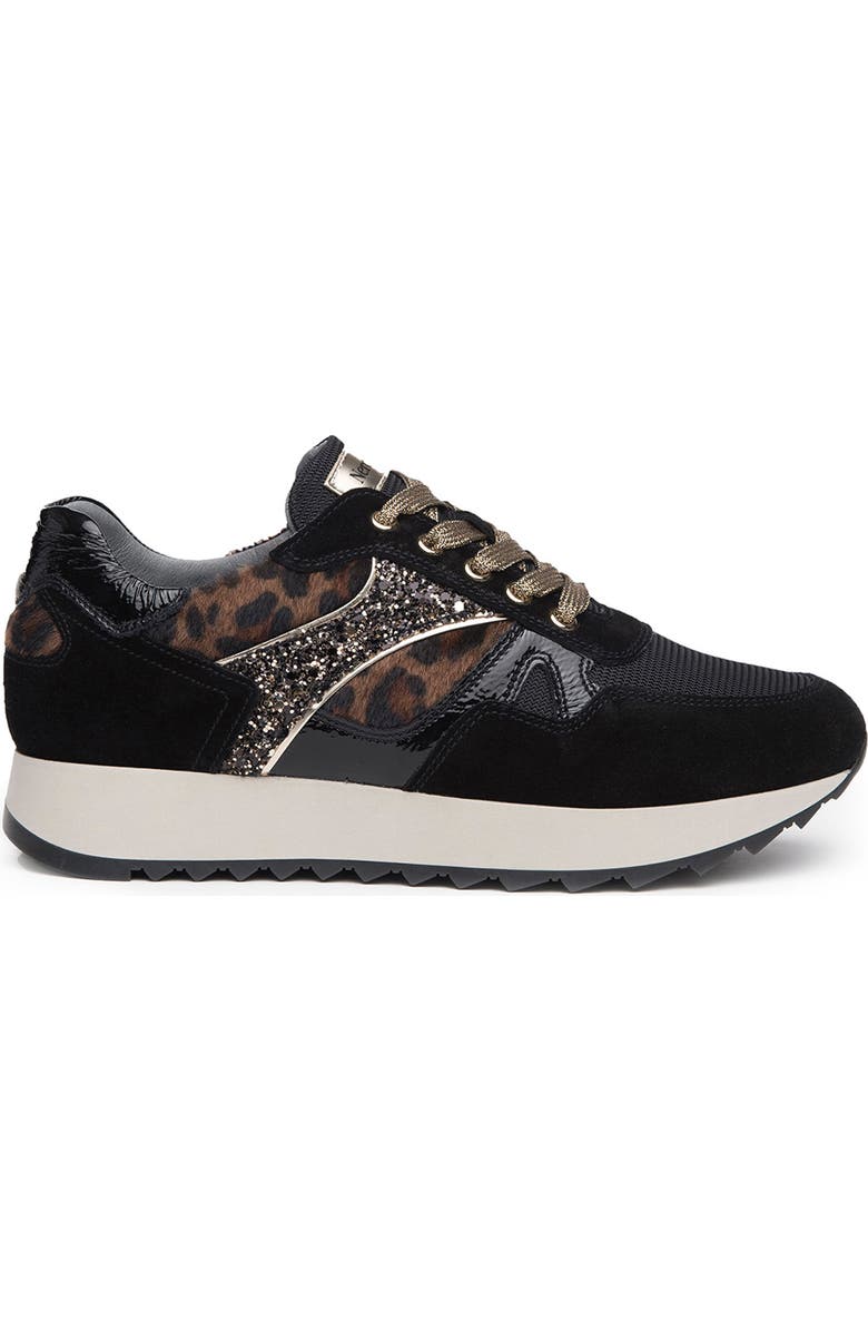 NeroGiardini Leopard Glitter Runner Sneaker, Alternate, color,