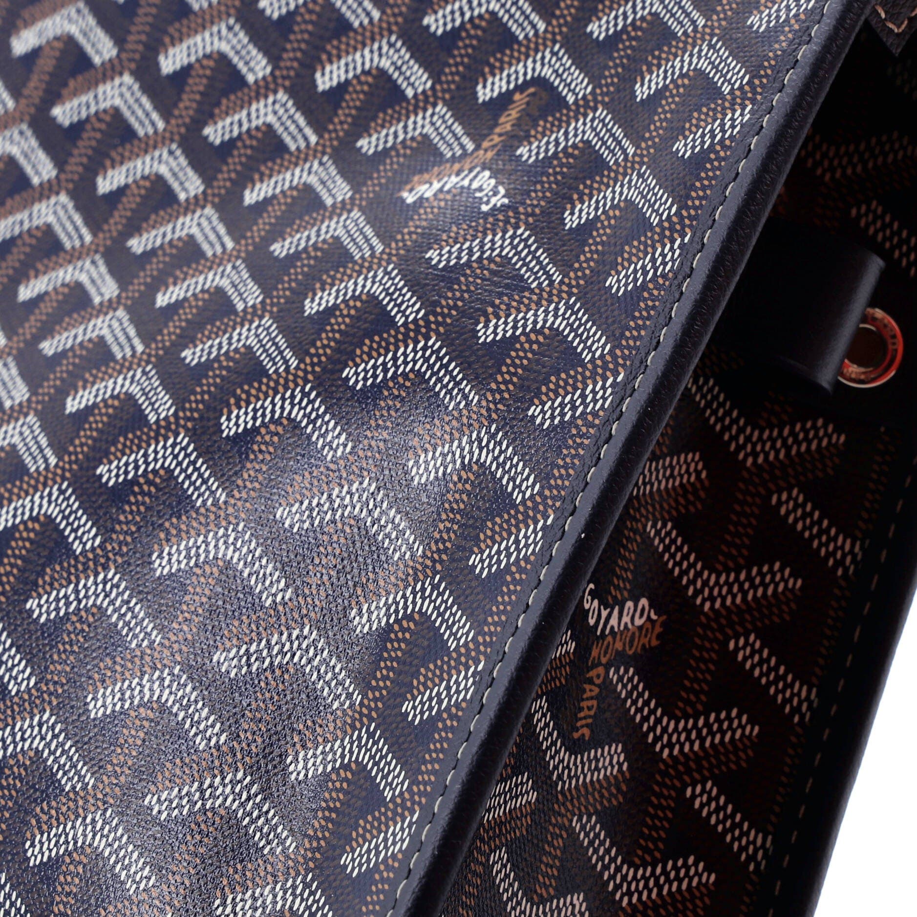 Pre-Owned Goyard Jouvence Toiletry Pouch Coated Canvas GM, Alternate, color, Blue