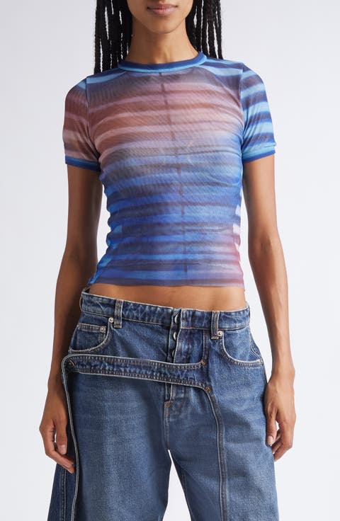 Air Print Mesh Baby Tee