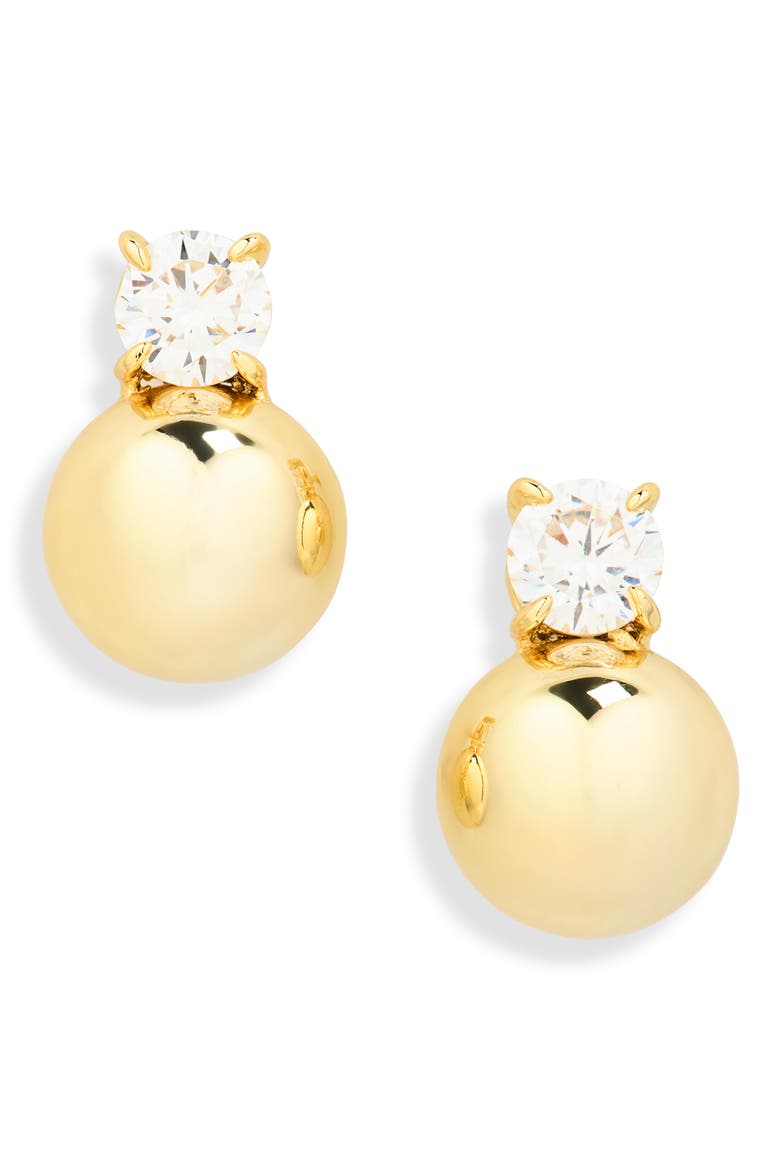 Gold Bliss Cubic Zirconia Earrings, Main, color, GOLD