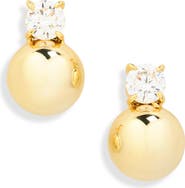 Shashi Gold Bliss Cubic Zirconia Earrings