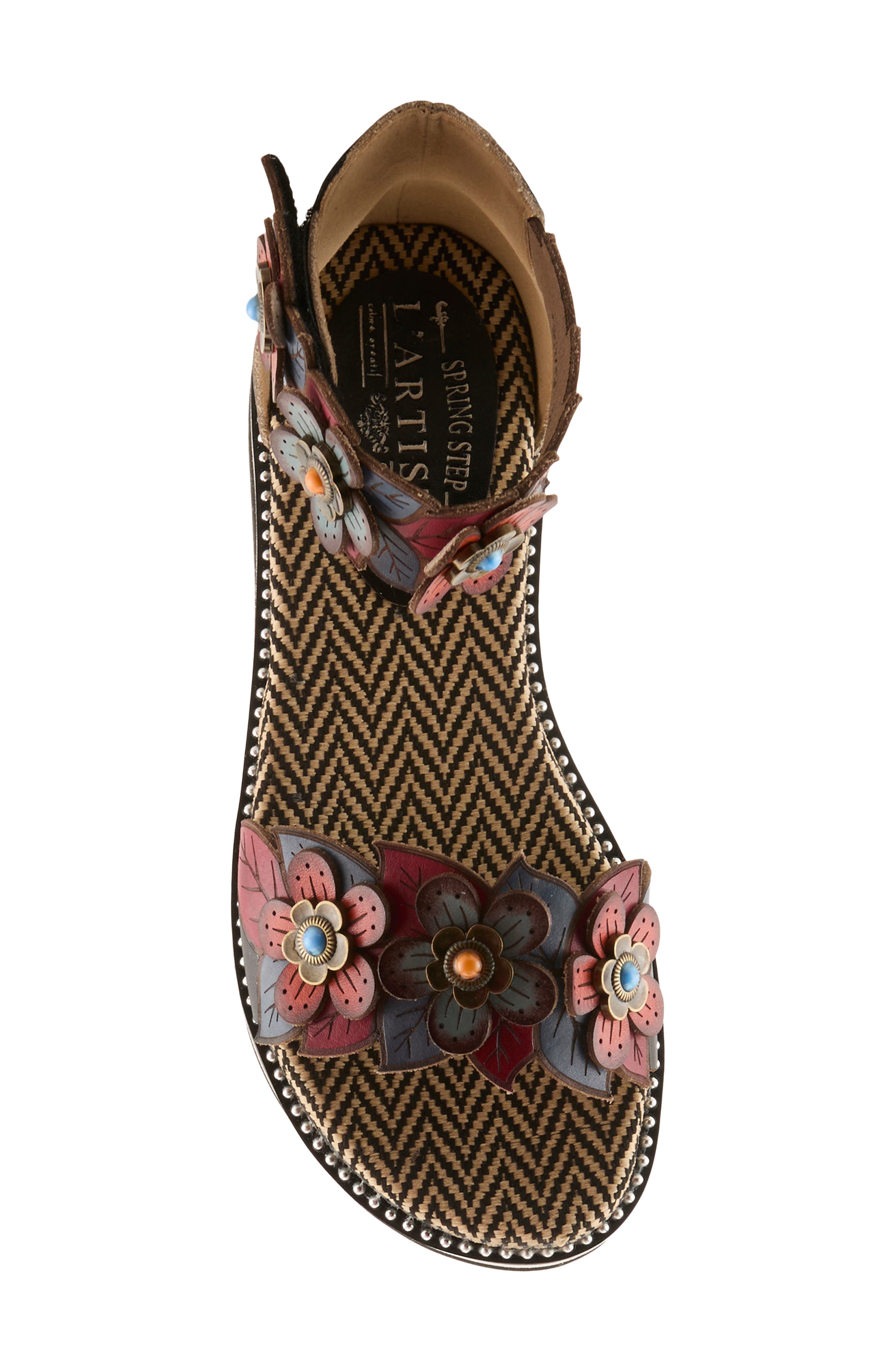 L'Artiste by Spring Step Cruzer Ankle Strap Sandal, Alternate, color, Black Multi