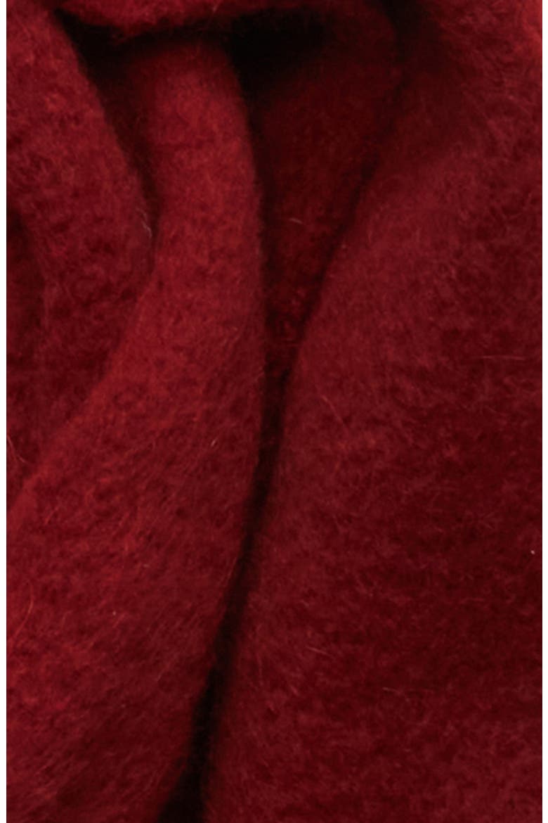 Santo Large Baby Alpaca Blend Fringe Scarf, Alternate, color, BURGUNDY