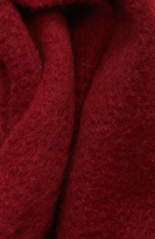 Loulou De Saison Santo Large Baby Alpaca Blend Fringe Scarf In Red