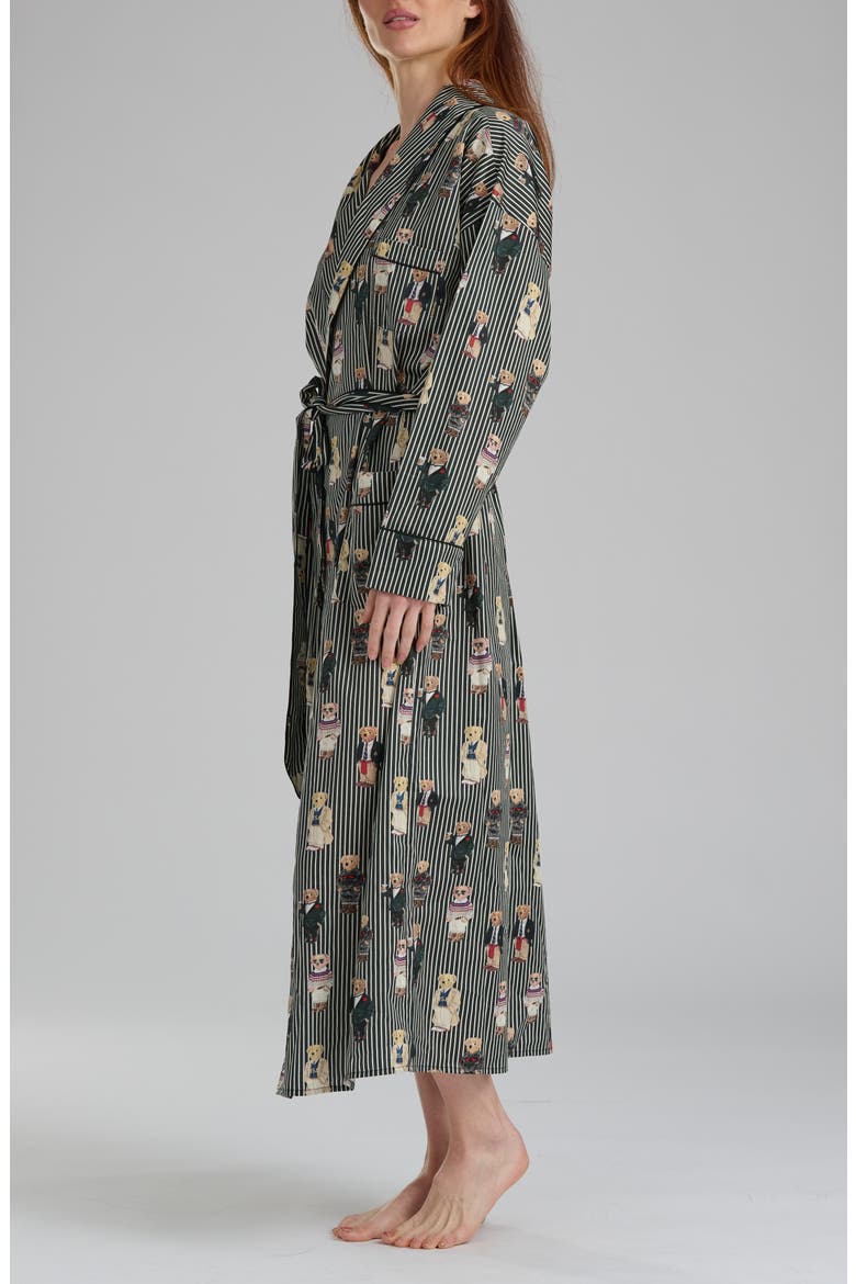 Heritage Bear Print Cotton Robe, Alternate, color, WINTER BEAR
