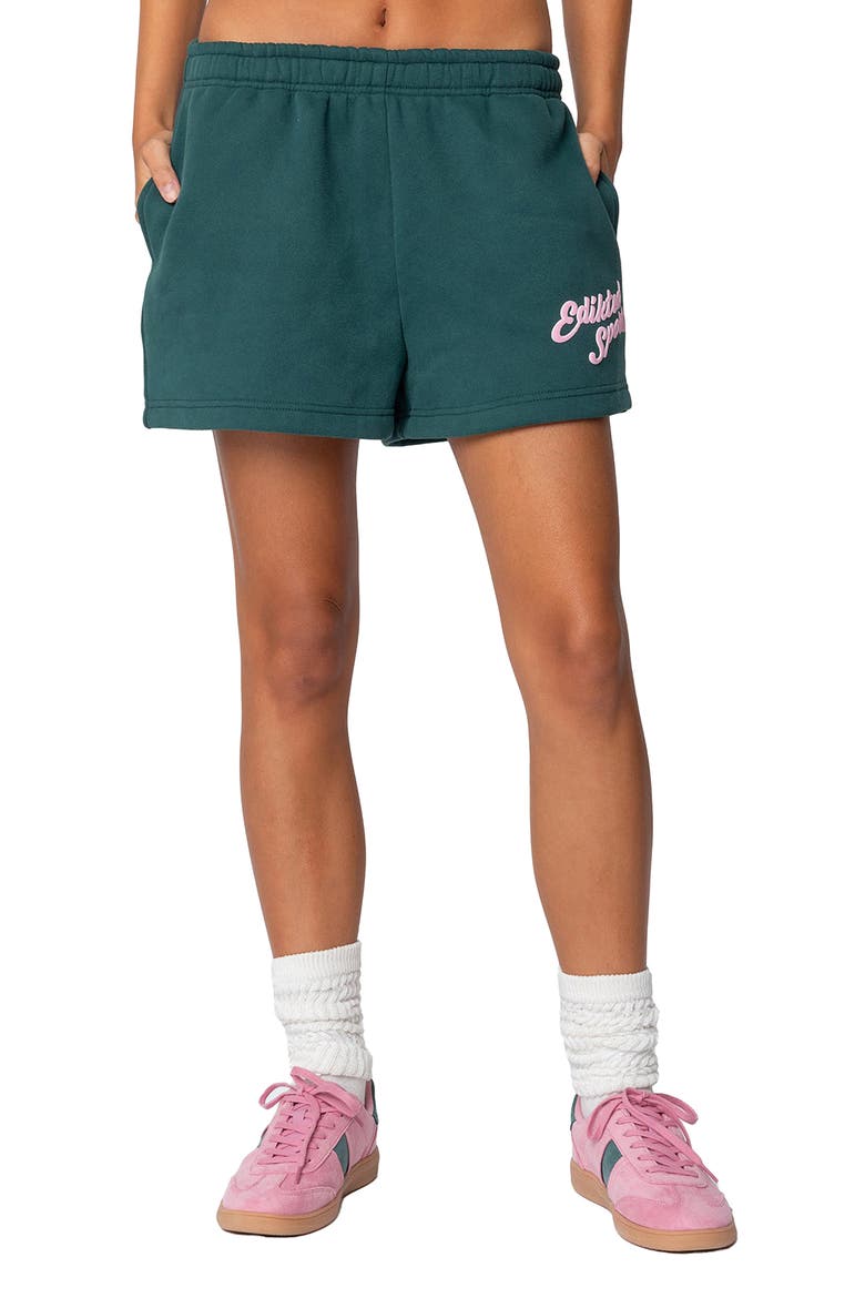 So Sporty Sweat Shorts, Main, color, GREEN