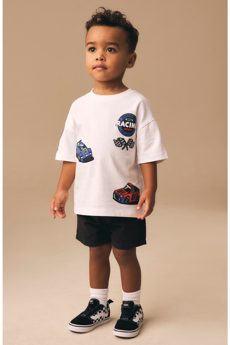 Kids' Racing Car Graphic T-Shirt, Alternate, color, NEUTRAL