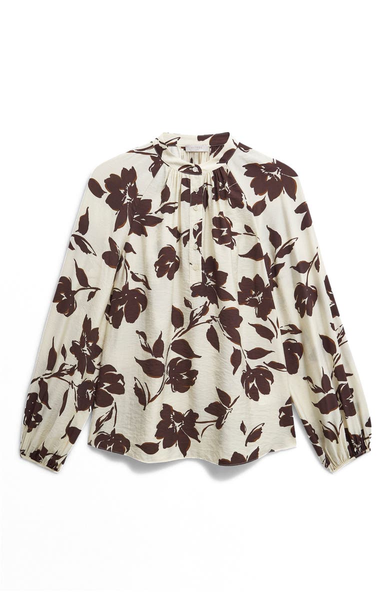 HOBBS LONDON Sherry Blouse, Alternate, color, Beige Chocolate