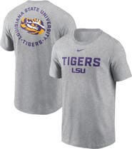 Nike Men's Nike Heather Gray LSU Tigers Campus 2-Hit T-Shirt
