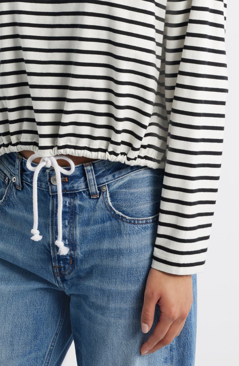 Madewell The Perfect Tie Waist Cotton T-Shirt, Alternate, color, Lighthouse