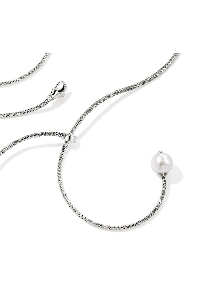 John Hardy JH Essentials Pearl Lariat Necklace, 1.8mm, Alternate, color, Silver