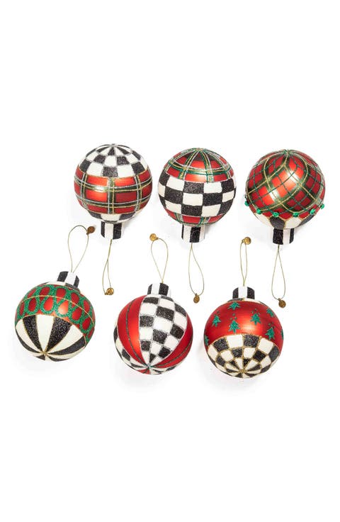 Tartan Glass Ball Ornaments