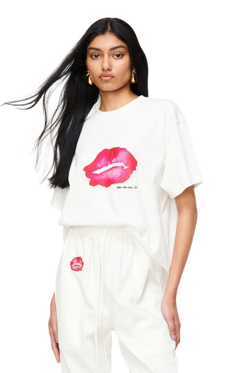 Romy Lips Tee, Alternate, color, White, Lips