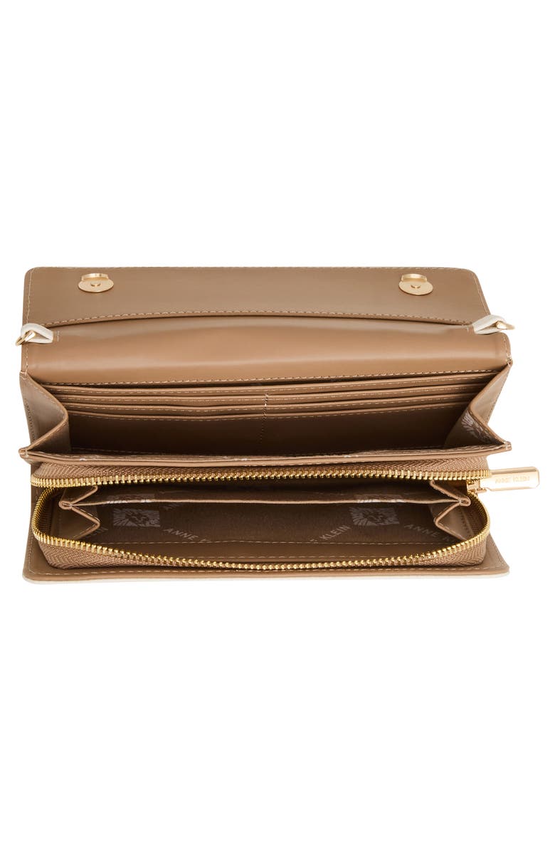 Anne Klein Wallet on a Chain Crossbody Bag, Alternate, color, Pearl