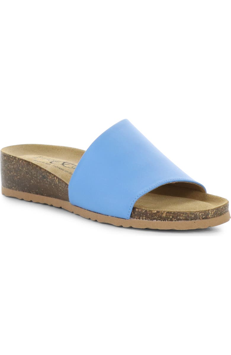 Bos. & Co. Lux Slide Sandal, Main, color, French Blue Nappa