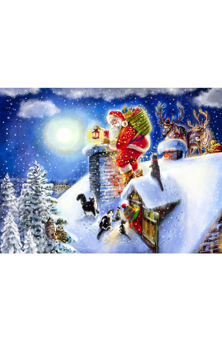 Sunsout Santa on the Roof 1000 piece Jigsaw Puzzle for Adults, Alternate, color, Multicolor