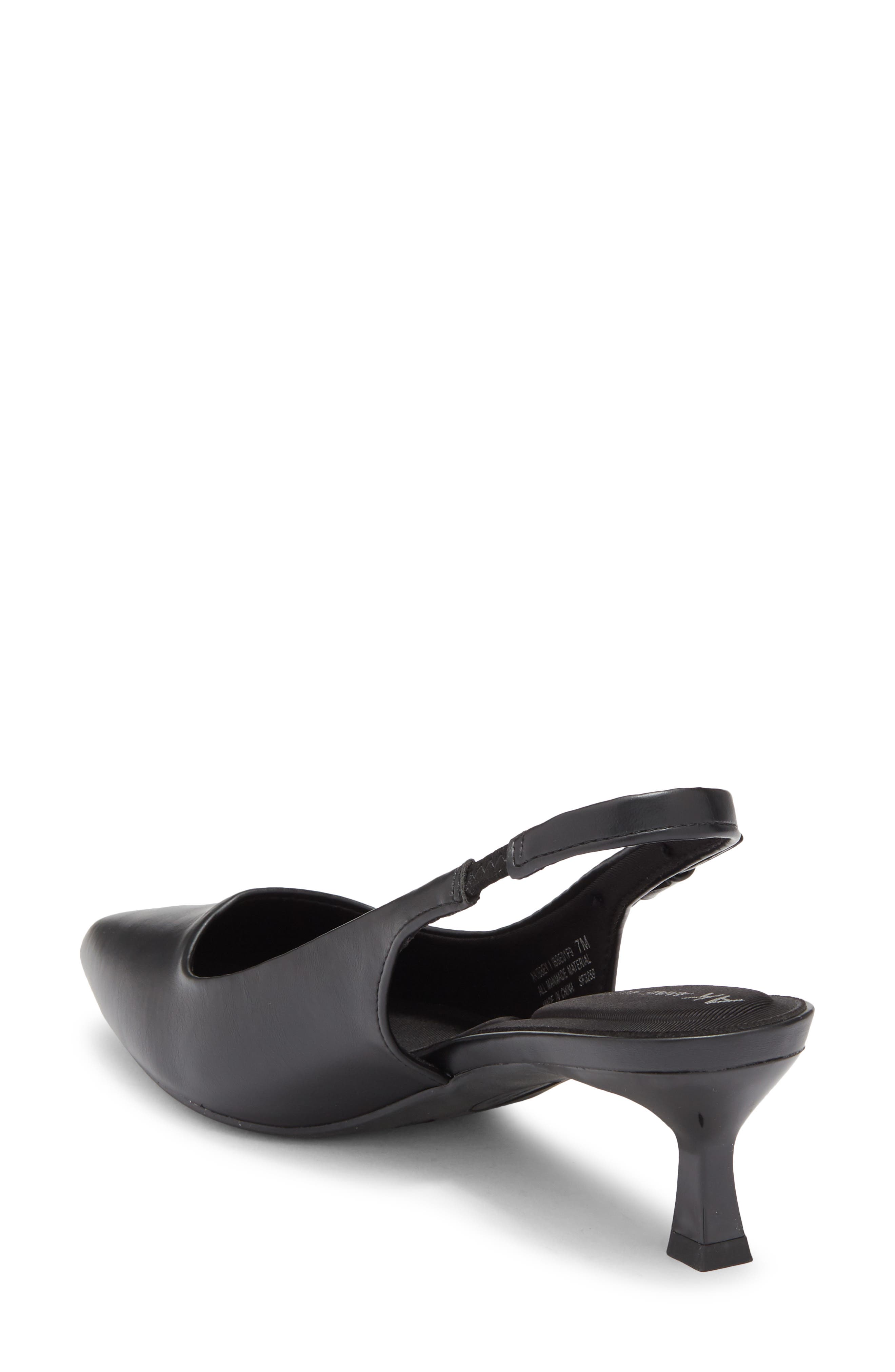 Anne Klein Ibbey Slingback Pump, Alternate, color, Black Pu