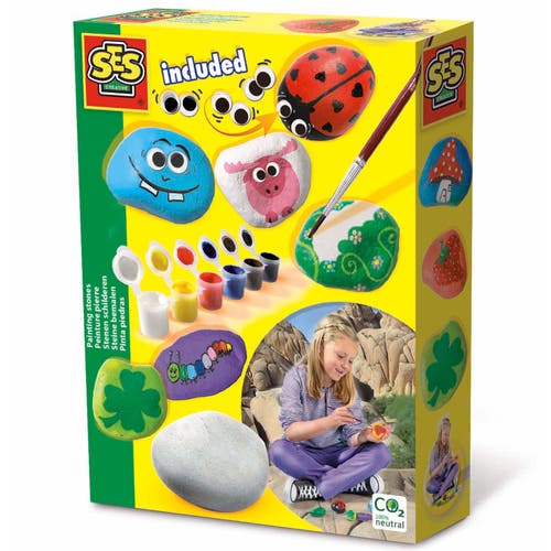 SES Creative Painting Stones Kit Diy Rock Painting, Ages 5+ in Multicolored  product