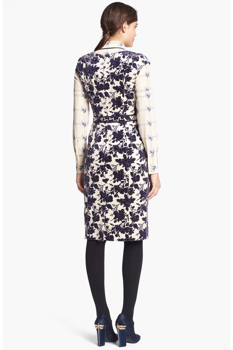 'Dayton' Stretch Cotton Sheath Dress, Alternate, color, PURPLE COMBO