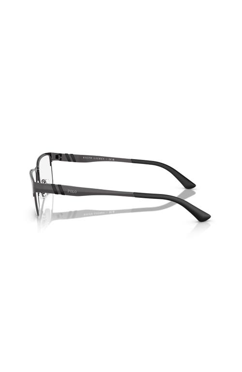Polo Ralph Lauren 58mm Rectangle Optical Glasses In Black