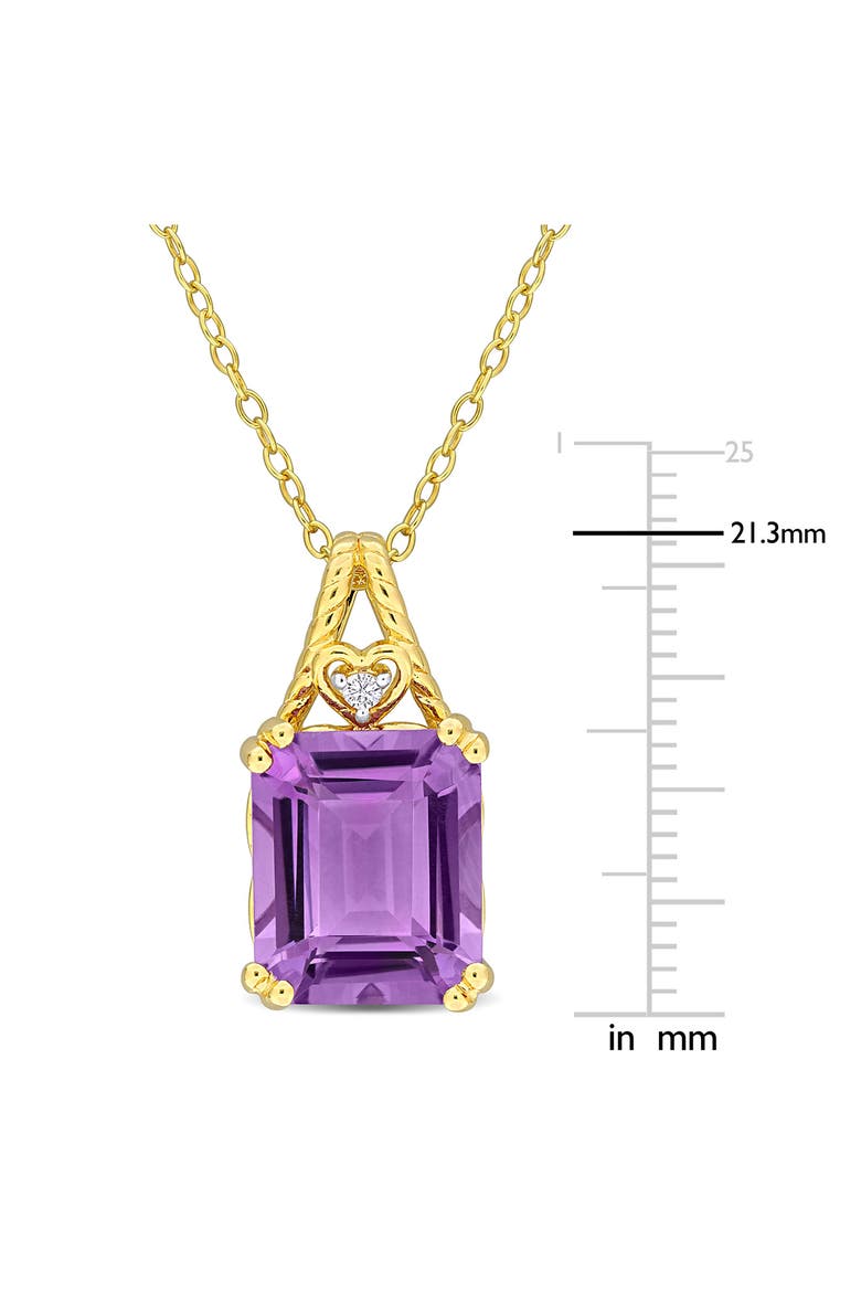 Octagon Amethyst Pendant Necklace, Alternate, color, PURPLE