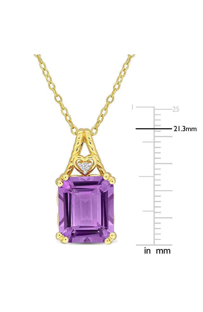 DELMAR Octagon Amethyst Pendant Necklace, Alternate, color, Purple