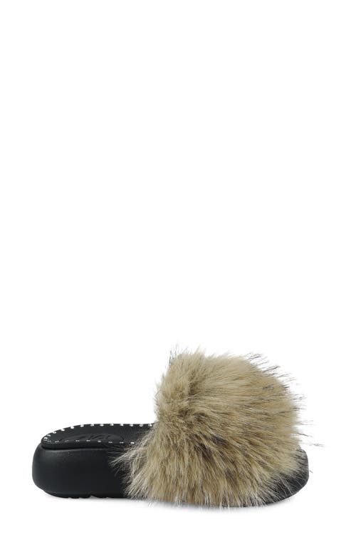 Zigi Fabbi Faux Fur Platform Sandal
