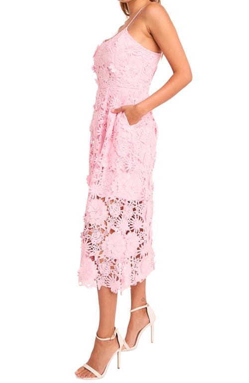 Endless Rose 3d Appliqué Strapless Midi Dress