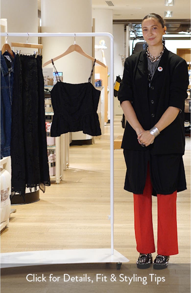 Luna Embroidered Peplum Tank, sales video thumbnail