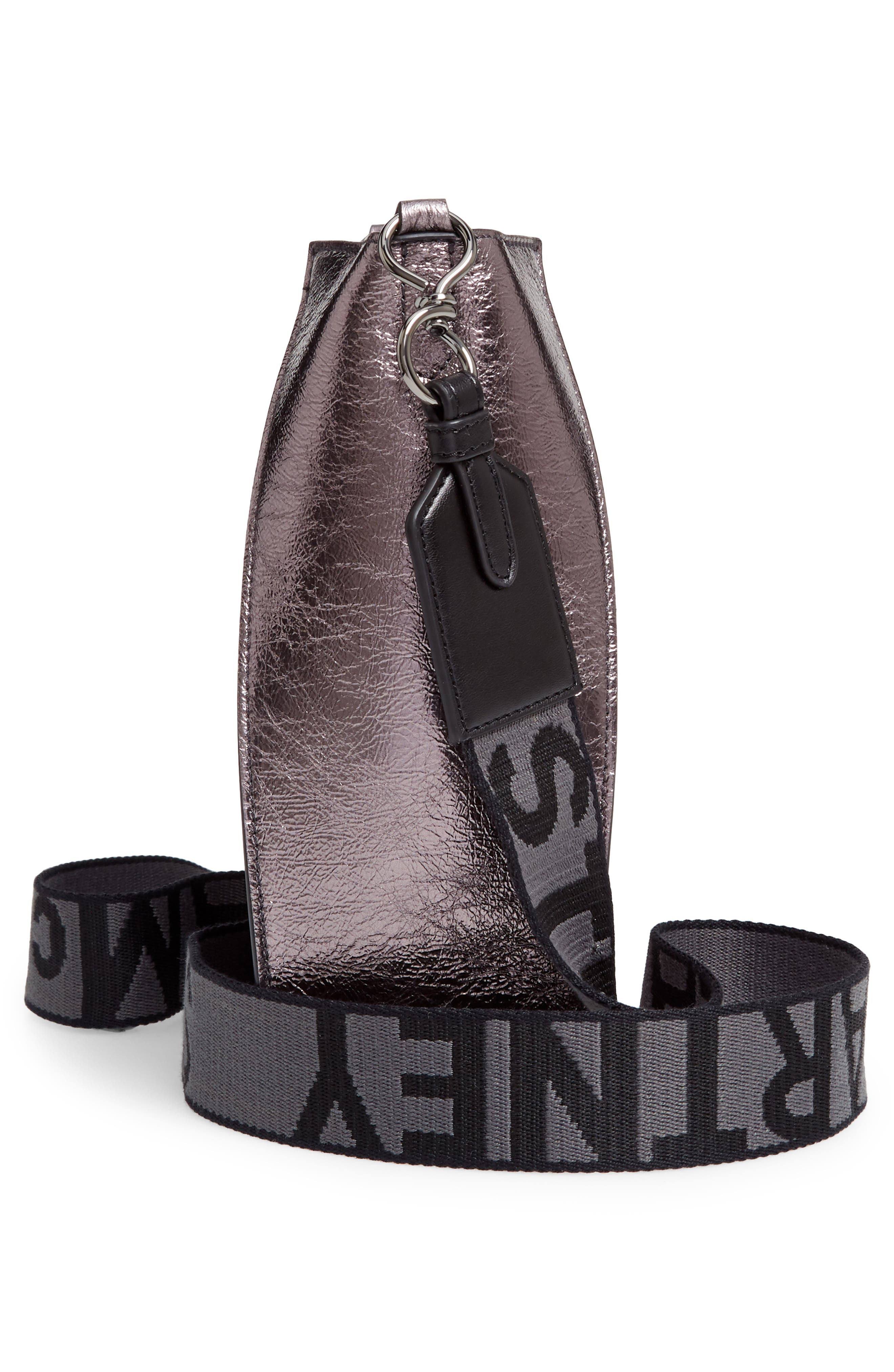 Stella McCartney Mini Stella Perforated Logo Faux Leather Crossbody Bag, Alternate, color, 