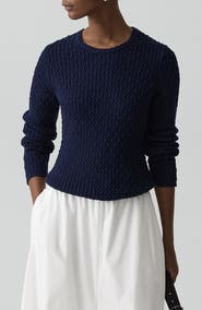 Theory Cable Stitch Organic Cotton Sweater