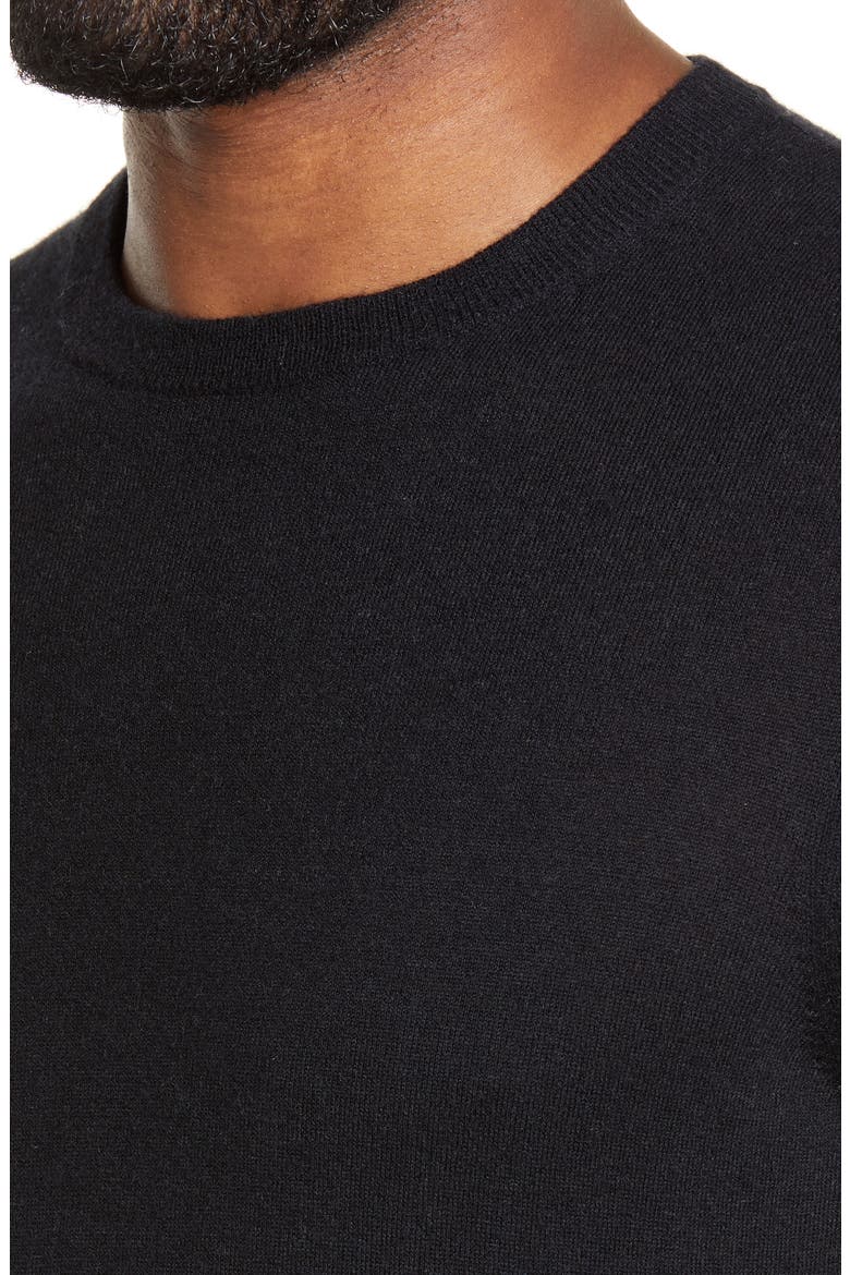 Men's Shop Crewneck Lightweight Cashmere Sweater, Alternate, color, BLACK