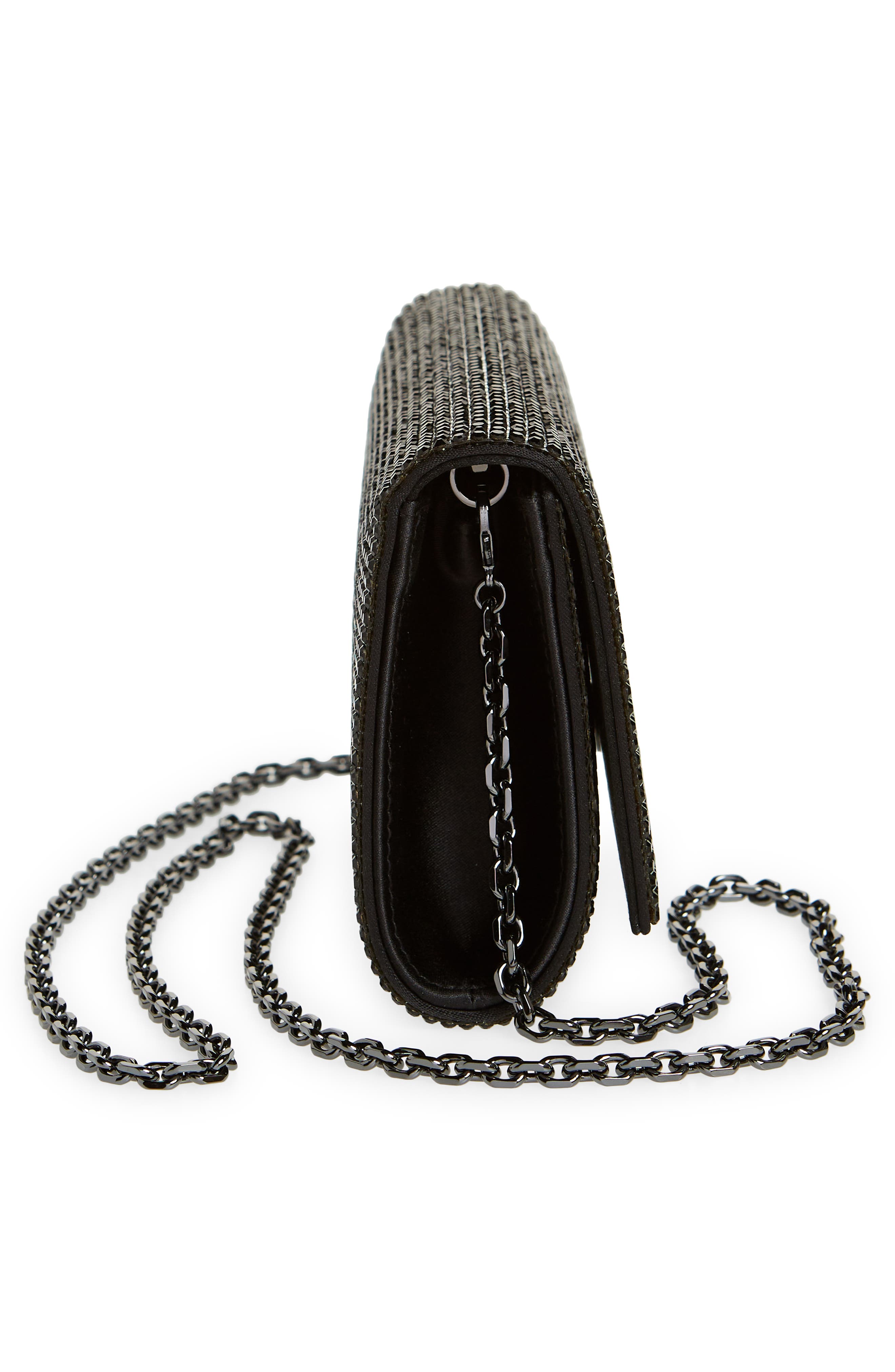 JUDITH LEIBER COUTURE Fizzy Beaded Clutch, Alternate, color, Ebonized Jet