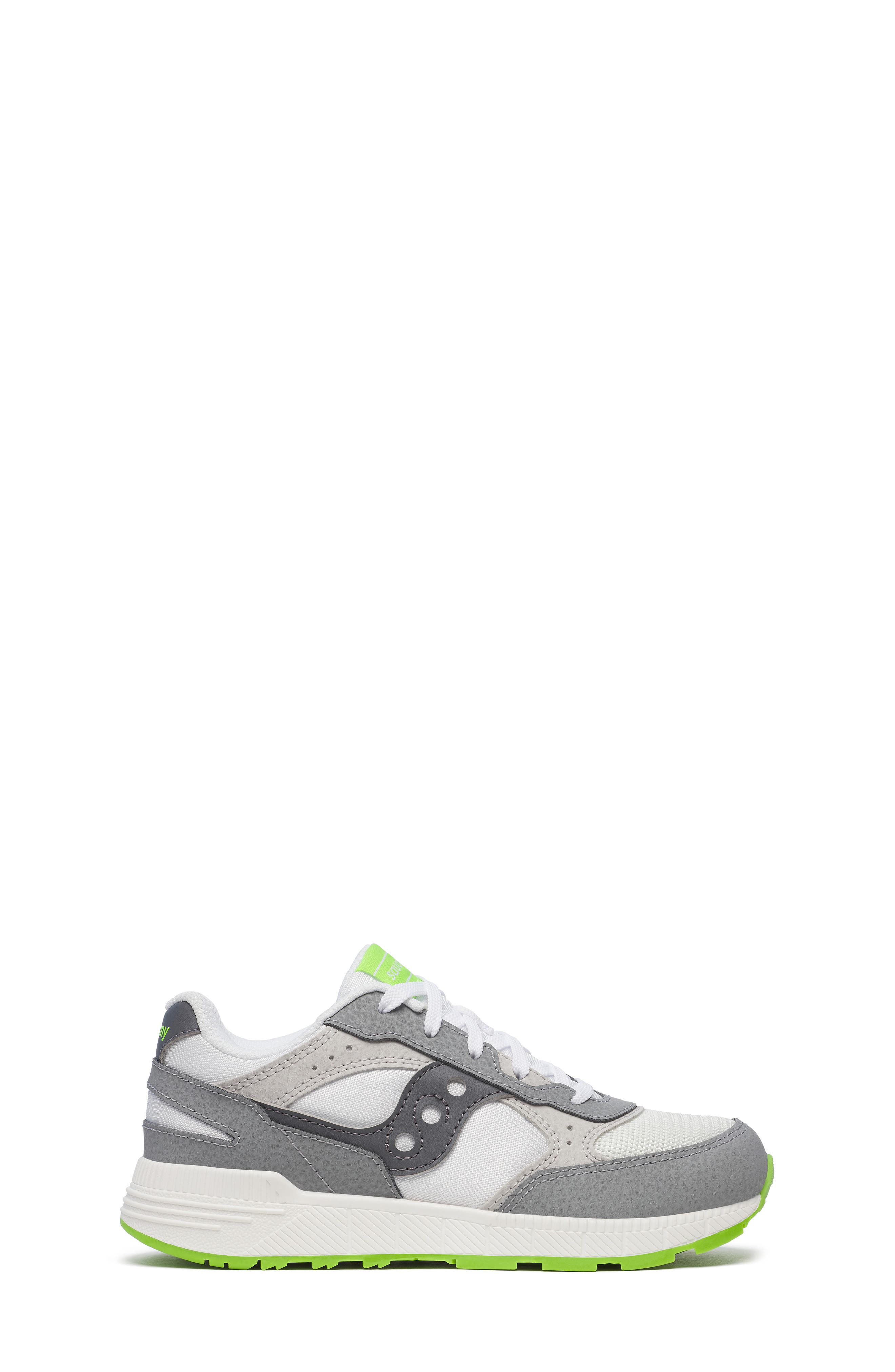 Saucony Kids' Eclipse KDZ Sneaker, Alternate, color, White/ Grey/ Lime