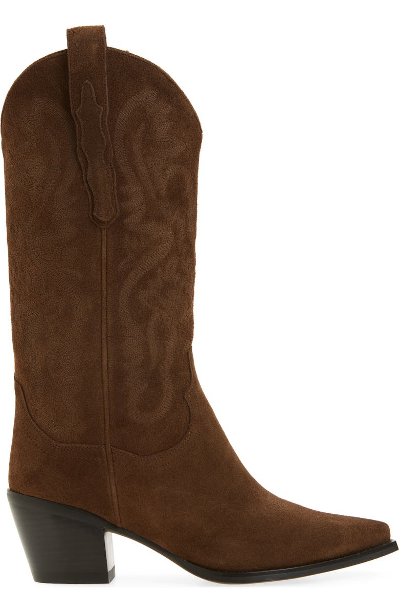 Jeffrey Campbell Dagget Western Boot, Alternate, color, Brown Suede